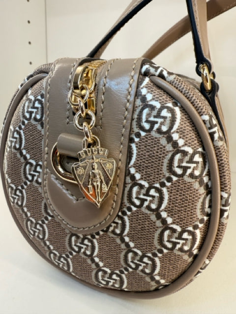 NWT Gucci GG Shadow Boston Canvas & Leather Crossbody Strap