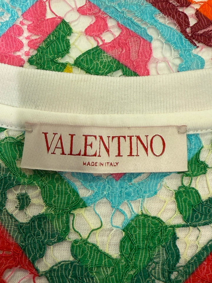 Valentino Garavani S/S Lace Chevron Top Size L