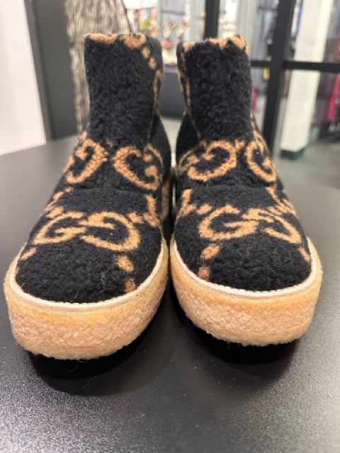 Gucci Boots Sz 39 Ankle GG Wool  Hooper Shoes