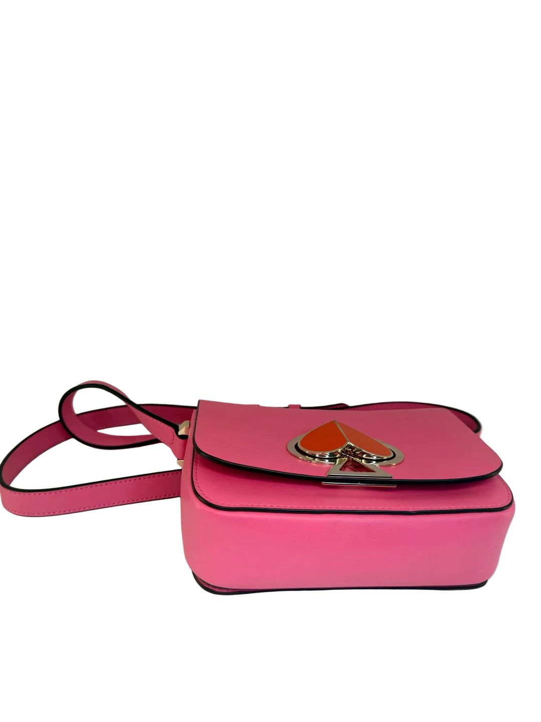 Kate Spade Bright Pink Heart Turnlock Cross Body Bag