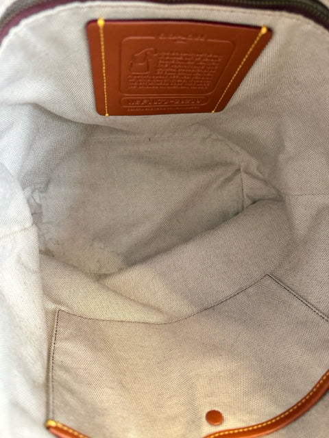 NWT Coach Zip Top Stud Strap Grey Pebbled Leather Bag Tote Purse