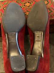 Prada Suede  Flat Pump Sz 38 Shoe