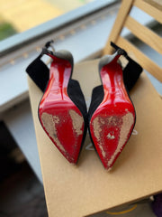 Christian Louboutin Lynn Open Back Ankle  Boot Sz 39.5 Shoe