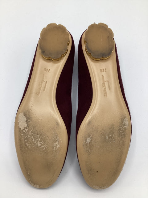 Salvatore Ferragamo Sz 7.5 Suede Flats Shoe