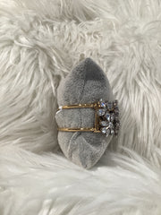 Burberry Crystal Daisy Saftey Pin Cuff Bracelet