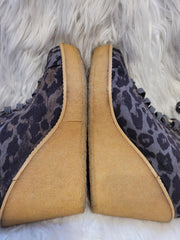 Stella McCartney Sz 37 Leopard Wedge Bootie