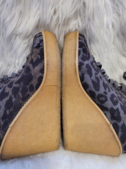 Stella McCartney Sz 37 Leopard Wedge Bootie