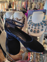 Sigerson Morrisson Sz 8.5 Oceano Velvet Mary Jane Heel