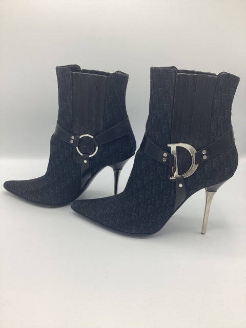 Dior Sz 36 Diorissimo Stiletto Ankle Boot Shoe Booties