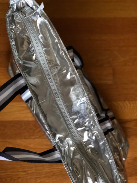 SIlver Puffer Tote 3 pc Set