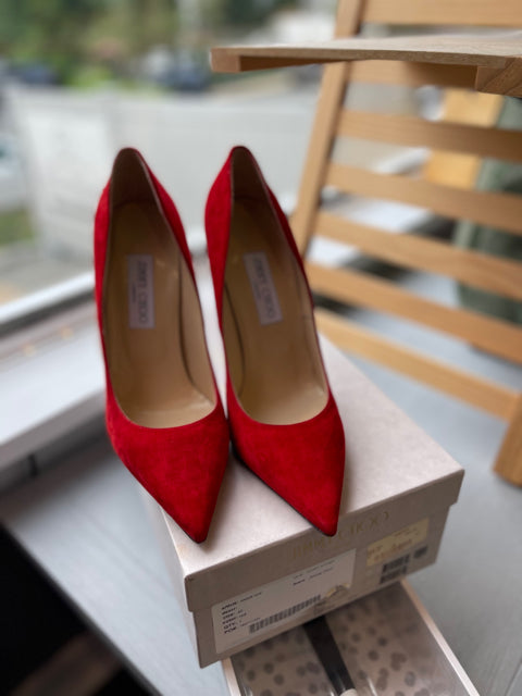 Jimmy Choo Anouk Sue Suede Pump Sz 40 Shoe