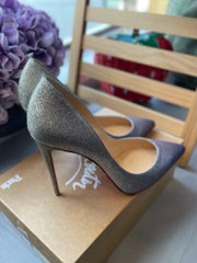 Christian Louboutin Pigalle Follies 100 Glitter Mini Degrade Sz 40 Shoe