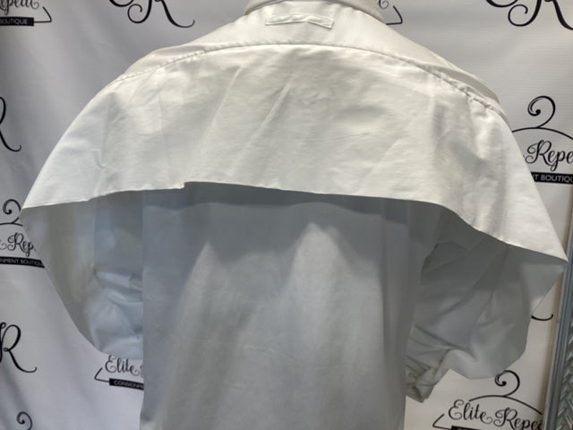 Jean Paul Gauitter Ruffle Back  Sz 40 Button down Top