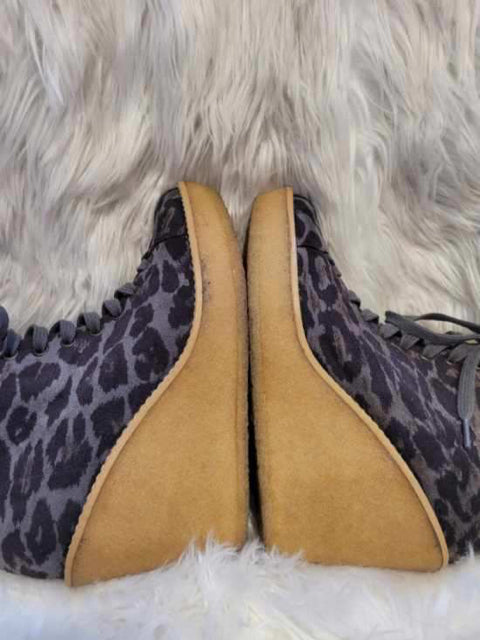 Stella McCartney Sz 37 Leopard Wedge Bootie