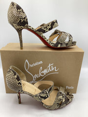 Christian Louboutin Sz 39 Atalanta 85 Python Lucido Shoe