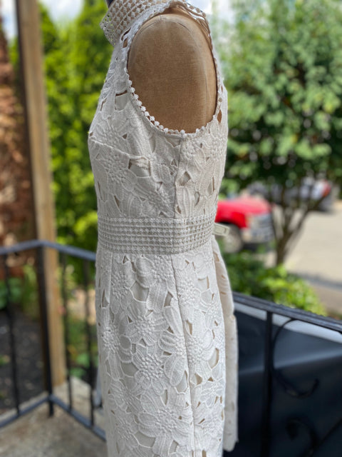 Nicole Miller Sleeveless Lace Overlay Sz 6 Dress