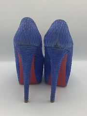 Christian Louboutin Sz 37 Python Platform Heel Shoe Pump