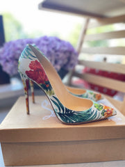 Christian Louboutin Pigalle Follies 100 Calf Hawaii Sz 40