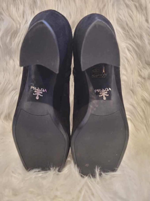Prada 38.5 Suede Ankle Boots