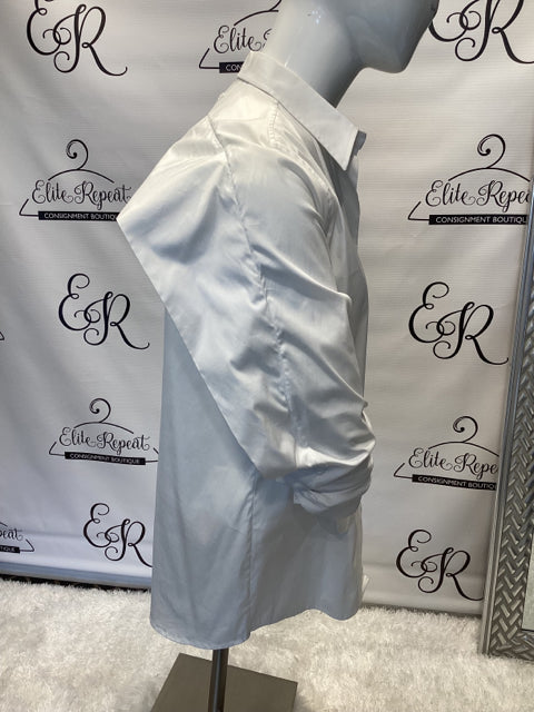 Jean Paul Gauitter Ruffle Back  Sz 40 Button down Top