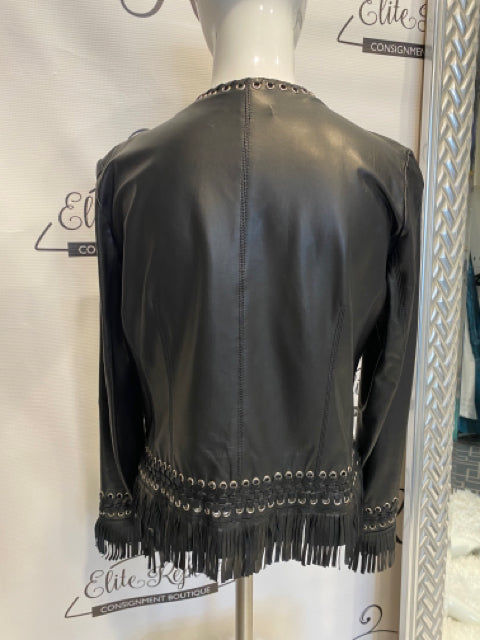 Algo Open Front Leather Sz 38 Jacket