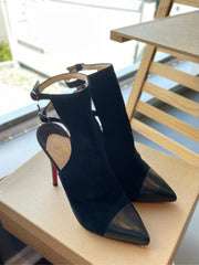 Christian Louboutin Lynn Open Back Ankle  Boot Sz 39.5 Shoe
