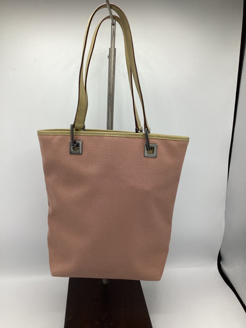 Vintage Gucci Pink Canvas Tote Handbag