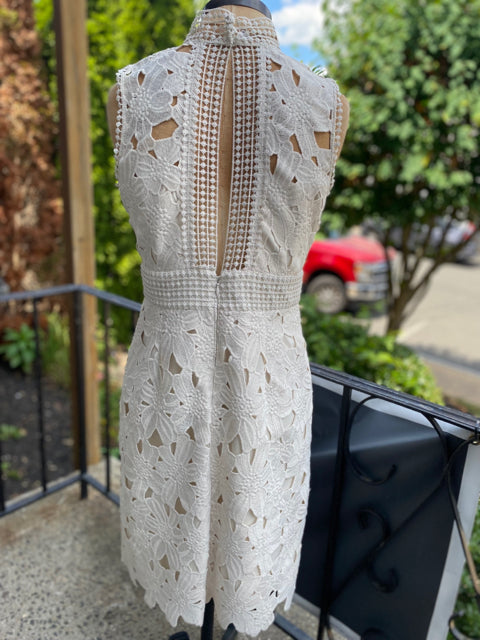 Nicole Miller Sleeveless Lace Overlay Sz 6 Dress