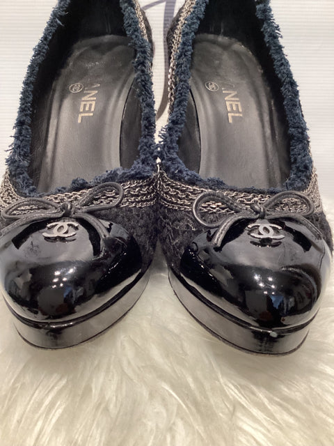 Chanel Platform Tweed Sz 39.5 Shoe