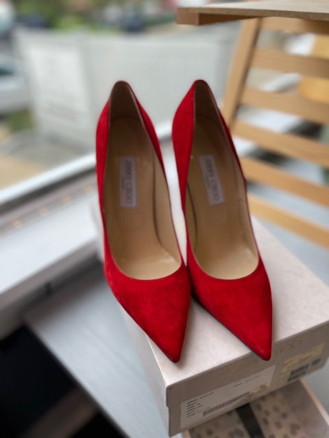Jimmy Choo Anouk Sue Suede Pump Sz 40 Shoe