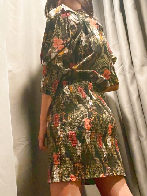 NWT Rebecca Minkoff Geneva Tropical Print  Mini Dress Sz L