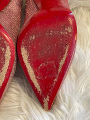 Christian Louboutin Pigalle Follies Glitter High Heel Sz 40 Shoe