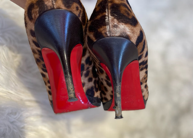 Christian Louboutin Prorata 90 Leopard Sz 40 Shoe Pump