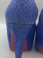 Christian Louboutin Sz 37 Python Platform Heel Shoe Pump