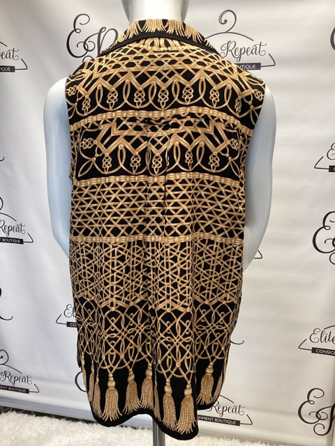 Emanuel Ungaro Tassel Print Sz 4 Blouse