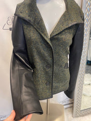 Derek Lam Tweed And Leather  Sz 4 Jacket
