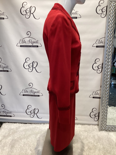 Moschino Cheap N Chic Sz 6 Red Suit 2 Pc