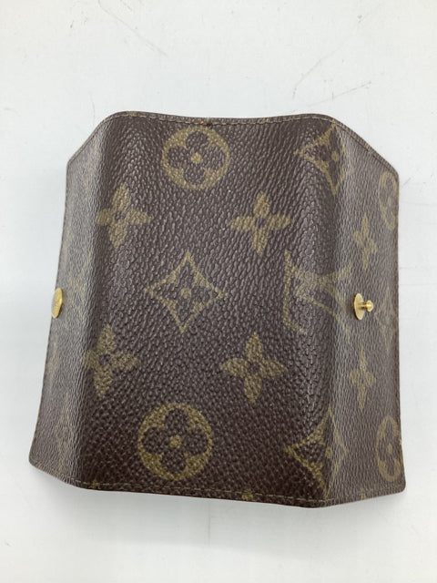 Louis Vuitton Monogram Leather Metallic Navy Nacre Empreinte Key