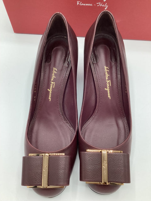 Salvatore Ferragamo Sz 6.5 Borde Calf Shoe Pump