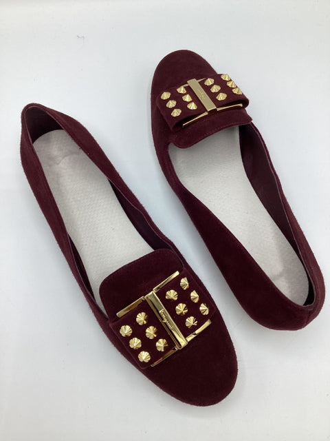 Salvatore Ferragamo Sz 7.5 Suede Flats Shoe