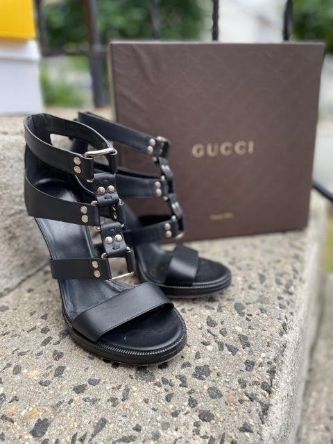 Gucci Lyon Mira Gladiator Sandal Size 39.5 Shoe