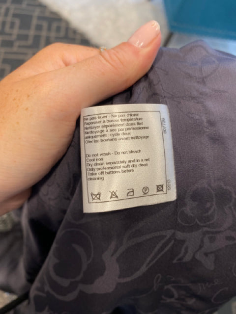 Chanel Grey And Black Tweed Sz 40 Jacket