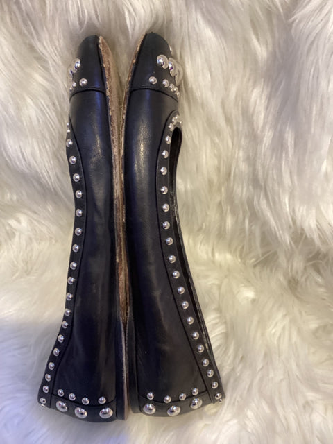 Prada Sz 39 Stud Ballet Flats