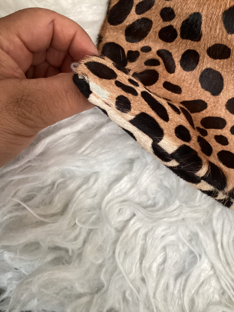 Clare V Foldover Clutch Leopard Hair On