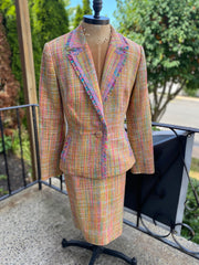 Pilar Rossi Boucle Two Piece Sz 8 Skirt Suit