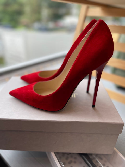 Jimmy Choo Anouk Sue Suede Pump Sz 40 Shoe
