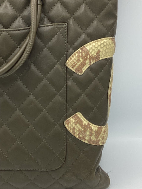 Chanel Ligne Cambon Quilted Flat Tote