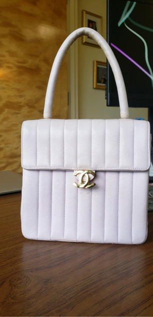 Rare Vintage Chanel Pink Kelly handle bag