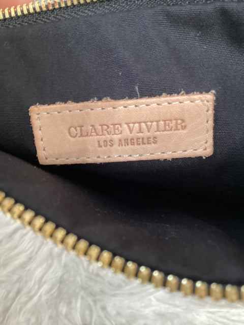 Clare Vivier Pony Hair Fold Over Clutch Handbag