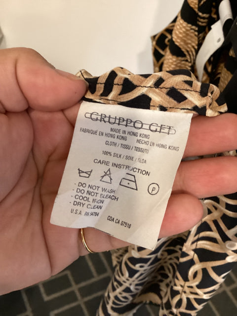 Emanuel Ungaro Tassel Print Sz 4 Blouse